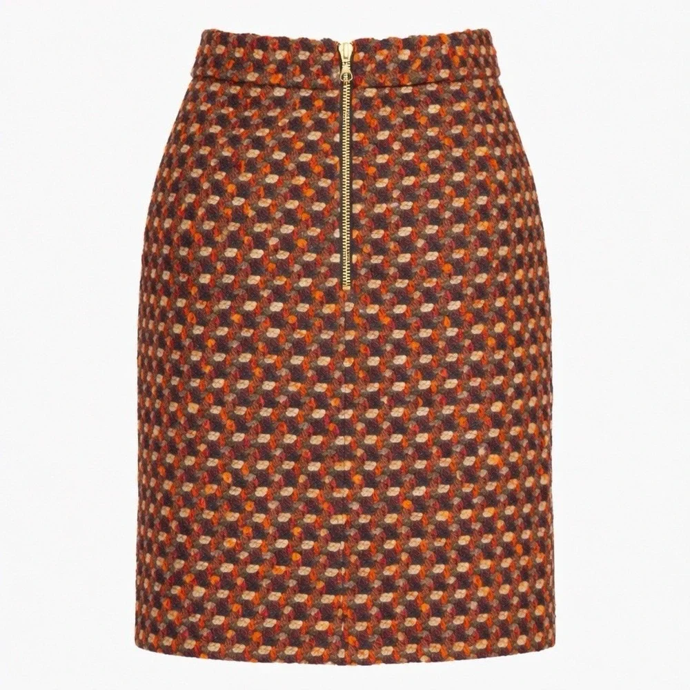 Kate Spade New York Women's Pencil Skirt Wool‎ Tweed Size 4 High Waist Work